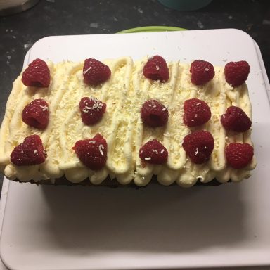 Summer Fruits Loaf with White Chocolate Ganache